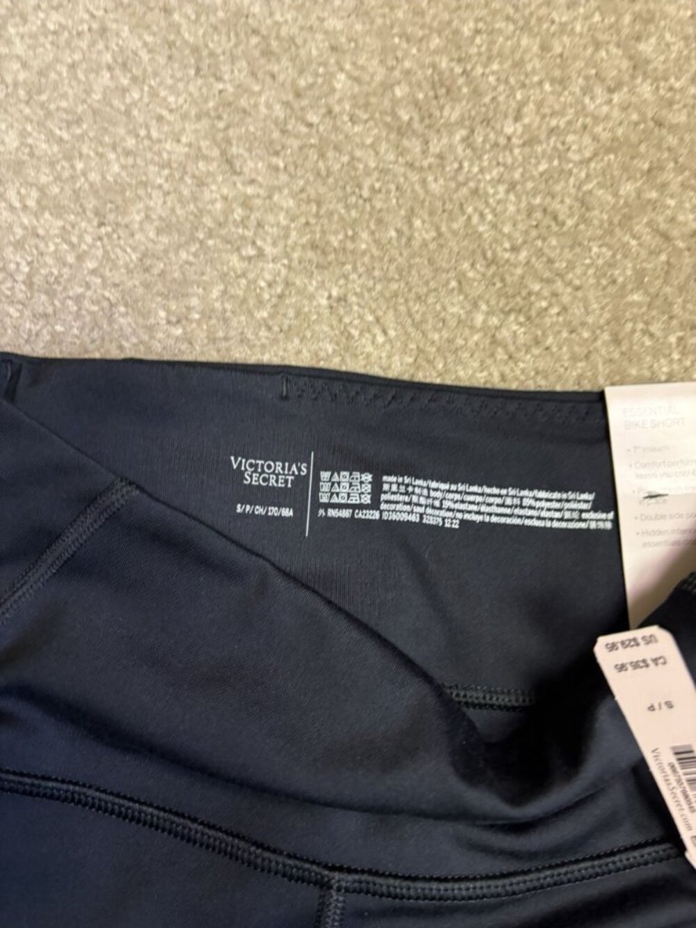 Victoria’s Secret Essential Bike Shorts Black Size Small 7" Inseam NWT - Picture 5 of 8
